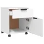 Weißer Aktenschrank aus Sperrholz mit Rollen 45x38x54 cm von vidaXL, Aktenschränke - Ref: Foro24-811520, Preis: 49,89 €, Raba...