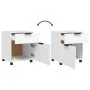 Weißer Aktenschrank aus Sperrholz mit Rollen 45x38x54 cm von vidaXL, Aktenschränke - Ref: Foro24-811520, Preis: 49,89 €, Raba...