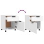 Weißer Aktenschrank aus Sperrholz mit Rollen 45x38x54 cm von vidaXL, Aktenschränke - Ref: Foro24-811520, Preis: 50,74 €, Raba...