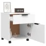 Weißer Aktenschrank aus Sperrholz mit Rollen 45x38x54 cm von vidaXL, Aktenschränke - Ref: Foro24-811520, Preis: 49,89 €, Raba...