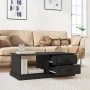 Black plywood coffee table 90x50x35 cm by vidaXL, Coffee table - Ref: Foro24-816241, Price: 72,54 €, Discount: %