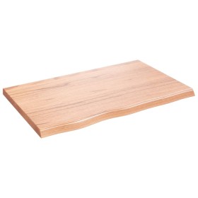 Light brown treated oak wood wall shelf 80x50x(2-4) cm by vidaXL, Shelves and shelves - Ref: Foro24-363669, Price: 94,45 €, D...