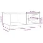 Couchtisch aus schwarzem Sperrholz, 90 x 50 x 35 cm von vidaXL, Couchtisch - Ref: Foro24-816241, Preis: 72,54 €, Rabatt: %
