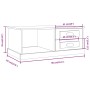 Mesa de centro madera contrachapada negro 90x50x35 cm de vidaXL, Mesas de centro - Ref: Foro24-816241, Precio: 73,43 €, Descu...