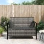 2-seater garden bench with gray synthetic rattan cushions by vidaXL, garden benches - Ref: Foro24-364111, Price: 148,98 €, Di...