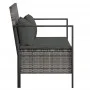 2-seater garden bench with gray synthetic rattan cushions by vidaXL, garden benches - Ref: Foro24-364111, Price: 148,98 €, Di...