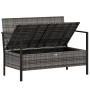 Banco de jardín de 2 plazas con cojines ratán sintético gris de vidaXL, Bancos de jardín - Ref: Foro24-364111, Precio: 154,15...