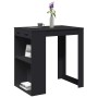 Mesa alta de bar madera ingeniería negra 102x70x103,5 cm