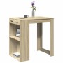 Mesa alta de bar madera ingeniería roble Sonoma 102x70x103,5 cm