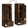 Aparador alto madera contrachapada roble humo 36x35,5x103,5 cm de vidaXL, Aparadores - Ref: Foro24-816309, Precio: 68,18 €, D...