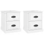 Nightstands 2 pcs glossy white wood 39x39x47.5 cm by vidaXL, Nightstands - Ref: Foro24-816149, Price: 85,38 €, Discount: %