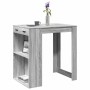 Mesa alta de bar madera ingeniería gris Sonoma 102x70x103,5 cm