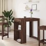 Mesa alta de bar madera ingeniería marrón roble 102x70x103,5 cm