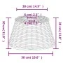 White wicker ceiling lamp shade Ø50x30 cm by vidaXL, Lampshades - Ref: Foro24-364371, Price: 58,61 €, Discount: %