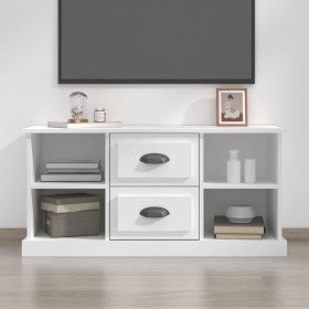 Weißer TV-Schrank aus Sperrholz, 99,5 x 35,5 x 48 cm von vidaXL, TV-Möbel - Ref: Foro24-816272, Preis: 75,46 €, Rabatt: %