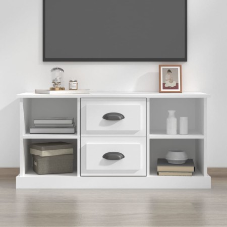 Weißer TV-Schrank aus Sperrholz, 99,5 x 35,5 x 48 cm von vidaXL, TV-Möbel - Ref: Foro24-816272, Preis: 75,46 €, Rabatt: %