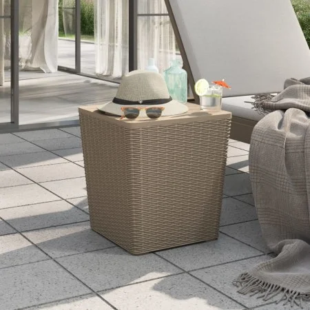 Garden table with removable light brown polypropylene top by vidaXL, Garden tables - Ref: Foro24-364154, Price: 77,75 €, Disc...