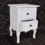Mesitas de noche con 2 cajones 2 unidades MDF blanca de vidaXL, Mesitas de noche - Ref: Foro24-60638, Precio: 155,27 €, Descu...