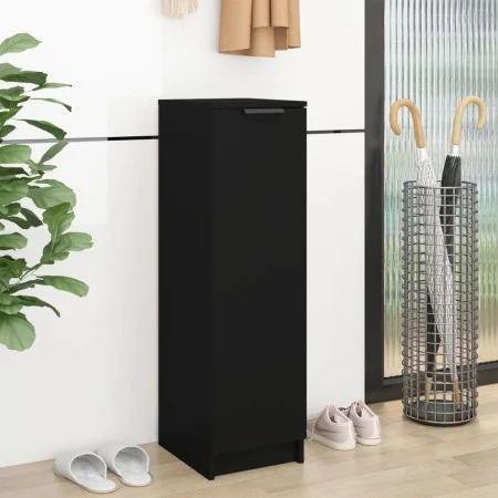 Black plywood shoe cabinet 30x35x100 cm by vidaXL, Shoe racks and shoe organizers - Ref: Foro24-811431, Price: 83,54 €, Disco...