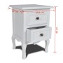 Nachttische mit 2 Schubladen, 2 Einheiten, weißes MDF von vidaXL, Nachttische - Ref: Foro24-60638, Preis: 165,75 €, Rabatt: %
