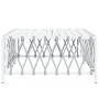 Mesa de jardín tela tejida blanco 70x70x34 cm de vidaXL, Sofás modulares de exterior - Ref: Foro24-364141, Precio: 38,04 €, D...