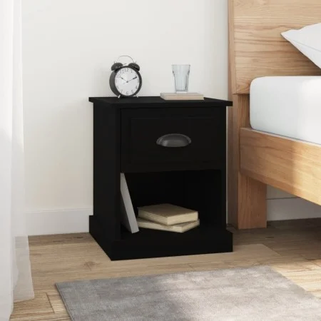 Mesitas de noche 2 uds madera contrachapada negro 39x39x47,5 cm de vidaXL, Mesitas de noche - Ref: Foro24-816131, Precio: 64,...