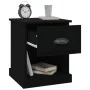 Mesitas de noche 2 uds madera contrachapada negro 39x39x47,5 cm de vidaXL, Mesitas de noche - Ref: Foro24-816131, Precio: 64,...
