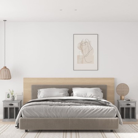 Bedside tables 2 units gray concrete 43x36x50 cm by vidaXL, Nightstands - Ref: Foro24-816353, Price: 64,86 €, Discount: %