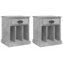Bedside tables 2 units gray concrete 43x36x50 cm by vidaXL, Nightstands - Ref: Foro24-816353, Price: 64,86 €, Discount: %