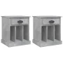 Mesitas de noche 2 unidades gris hormigón 43x36x50 cm de vidaXL, Mesitas de noche - Ref: Foro24-816353, Precio: 64,23 €, Desc...