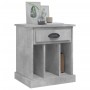 Bedside tables 2 units gray concrete 43x36x50 cm by vidaXL, Nightstands - Ref: Foro24-816353, Price: 64,86 €, Discount: %