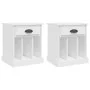 Two white bedside tables 43x36x50 cm by vidaXL, Nightstands - Ref: Foro24-816345, Price: 59,62 €, Discount: %