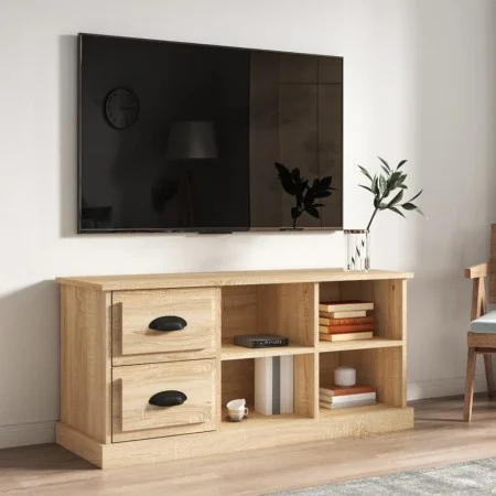 Sonoma oak plywood TV cabinet 102x35.5x47.5 cm by vidaXL, TV Furniture - Ref: Foro24-816179, Price: 76,34 €, Discount: %