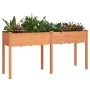 Planter with solid brown fir wood lining 161x45x76 cm by vidaXL, Pots and planters - Ref: Foro24-364237, Price: 89,25 €, Disc...