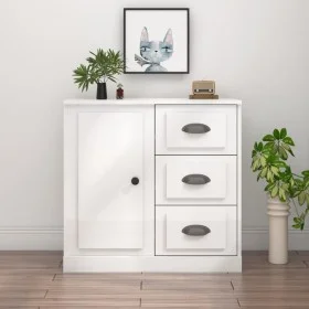 Hochglanzweißes Sperrholz-Sideboard 70 x 35,5 x 67,5 cm von vidaXL, Sideboards - Ref: Foro24-816194, Preis: 73,58 €, Rabatt: %