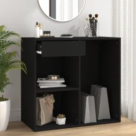 Black plywood makeup cabinet 80x40x75 cm by vidaXL, Lockers and storage cabinets - Ref: Foro24-808838, Price: 58,88 €, Discou...