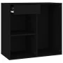 Black plywood makeup cabinet 80x40x75 cm by vidaXL, Lockers and storage cabinets - Ref: Foro24-808838, Price: 59,13 €, Discou...