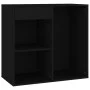 Black plywood makeup cabinet 80x40x75 cm by vidaXL, Lockers and storage cabinets - Ref: Foro24-808838, Price: 59,13 €, Discou...