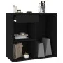 Black plywood makeup cabinet 80x40x75 cm by vidaXL, Lockers and storage cabinets - Ref: Foro24-808838, Price: 59,13 €, Discou...