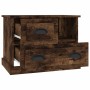 Nachttisch aus geräucherter Eiche, 60 x 39 x 45 cm von vidaXL, Nachttische - Ref: Foro24-816365, Preis: 58,79 €, Rabatt: %
