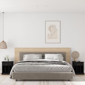 Bedside tables 2 units black 43x36x50 cm by vidaXL, Nightstands - Ref: Foro24-816347, Price: 75,31 €, Discount: %