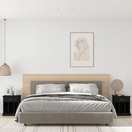Bedside tables 2 units black 43x36x50 cm by vidaXL, Nightstands - Ref: Foro24-816347, Price: 74,49 €, Discount: %