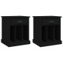 Mesitas de noche 2 unidades negro 43x36x50 cm de vidaXL, Mesitas de noche - Ref: Foro24-816347, Precio: 75,23 €, Descuento: %