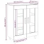 White engineered wood sideboard 69.5x34x90 cm by vidaXL, Sideboards - Ref: Foro24-812114, Price: 80,28 €, Discount: %