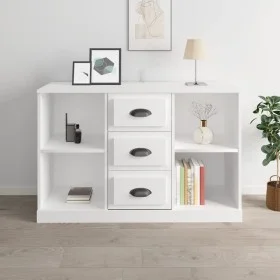 Glossy white plywood sideboard 104.5x35.5x67.5 cm by vidaXL, Sideboards - Ref: Foro24-816234, Price: 79,13 €, Discount: %