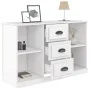 Aparador madera contrachapada blanco brillo 104,5x35,5x67,5 cm de vidaXL, Aparadores - Ref: Foro24-816234, Precio: 95,94 €, D...