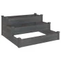 Jardinera arriate madera maciza de abeto gris 120x120x56 cm de vidaXL, Maceteros y jardineras - Ref: Foro24-364306, Precio: 1...