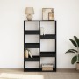 Estantería de madera de ingeniería negra 100x33x155,5 cm