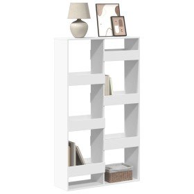Estantería de madera de ingeniería blanca 100x33x175 cm