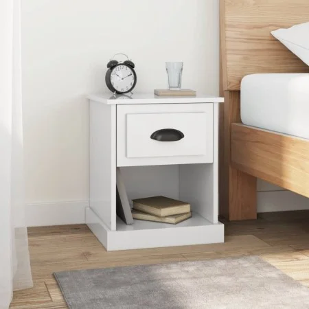 Mesitas de noche 2 uds madera blanco brillante 39x39x47,5 cm de vidaXL, Mesitas de noche - Ref: Foro24-816133, Precio: 54,29 ...